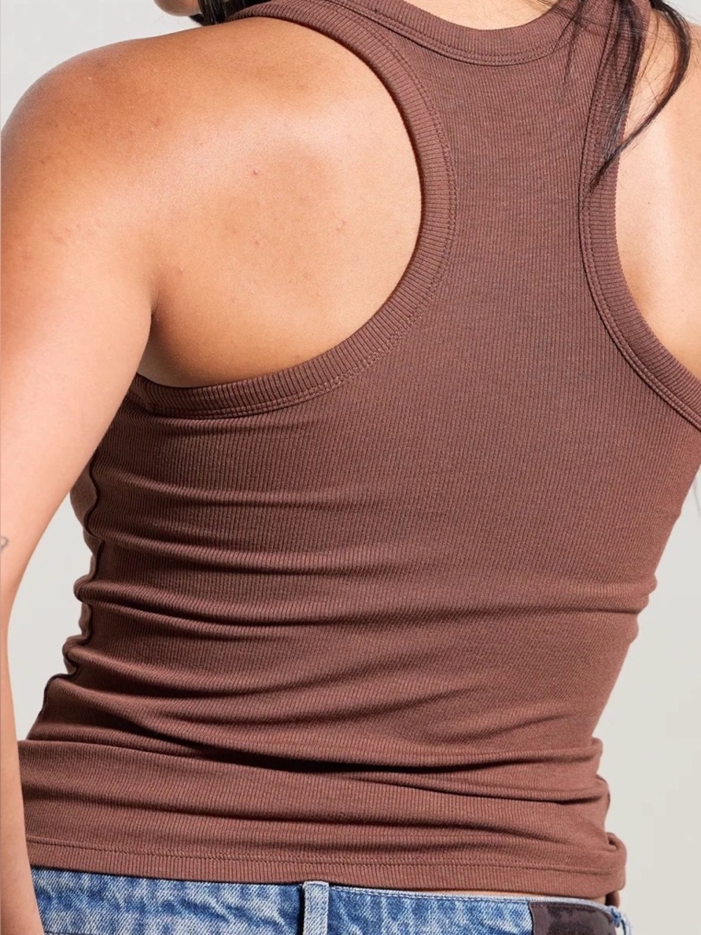 NWT Klassy Network Ribbed Scoop Racerback Tank - Picture 3 of 6
